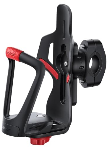 Lamicall Portaborraccia per Bicicletta - [Stoccaggio Nascosto per Tracker] [per Manubrio & Telaio] per Bottiglie 55-86mm di Diametri, Porta Borraccia Bici con Vite, per MTB e Bici da Strada/Bambini