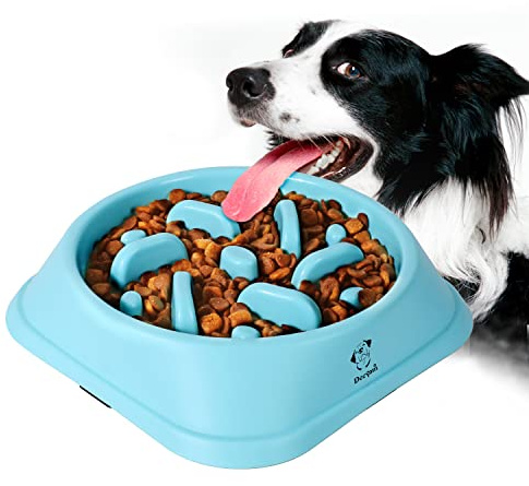 Decyam Slow Feeder Dog Bowl Slow Eating Dog Bowl Pet Puppy Fun Puzzle Feeder Non Skid Bloat Stop Feeding Bowl