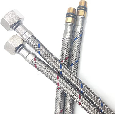 Anschlussschlauch Armatur G3/8 x M10 Verbindungsschlauch DVGW Wasserzulauf-Schläuche Verlängerung für Wasserhahn Mischbatterie, Beelee