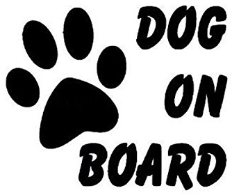 C-FUNN Dog On Board Autoaufkleber Auto LKW Fahrzeug Motorrad Aufkleber – Schwarz