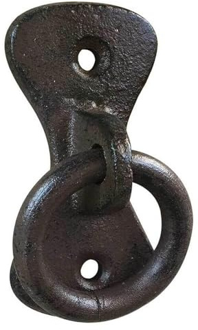 zeitzone Anbindering Mauerring Befestigungsring Wandring Gusseisen Antik-Stil Braun