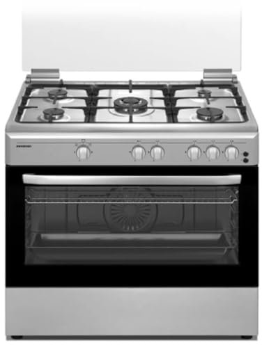 COCINAS DE GAS CON HORNO CC9090HGCX INFINITON (5 FUEGOS, INOX, Cocina independiente, Placa + Horno, Kit Gas Natural, Doble Puerta Vidrio Horno, Quemadores con Seguridad)