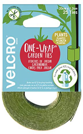 VELCRO 25 1WRAP PLANTTIE 1.2X20CM, Green