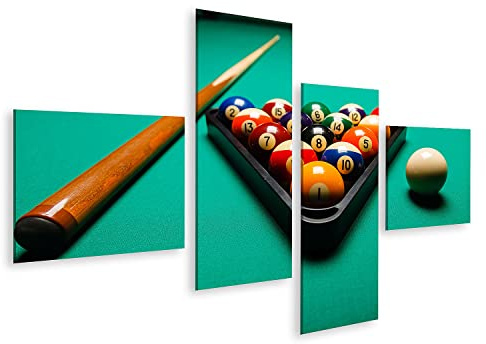 islandburner Bild auf Leinwand Billard Tisch Billardkugeln Snooker Wandbild Poster Kunstdruck Bilder