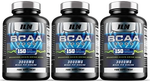 BCAA Capsules 3000mg – 2:1:1 Amino Acid Supplements (450 Capsules – 3 Month Supply) – Vegetarian BCAA Tablets