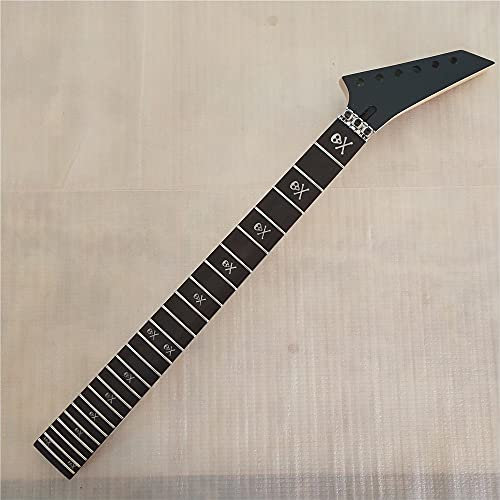 CAZARU Glänzender Ahorn-Gitarrenhals, 24 Bünde, 25,5 Zoll, für Palisander-Griffbrett im Jackson-Stil