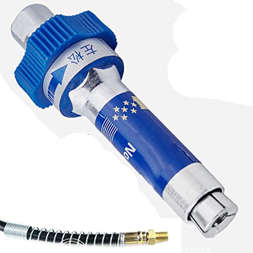 CUPKEE Grease Gun Coupler High Pressure Self-Locking, Manual Grease Gun Coupler with Hose, for Pneumatic, Manual And Electric Grease Guns,40cm