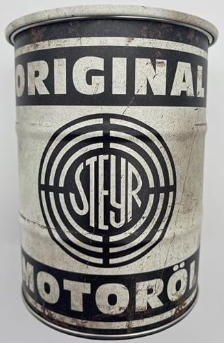 Steyr Original Motor ÖL Spardose im Ölfass-Design Bunt