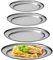 4 Piezas Acero Inoxidable Bandeja, Bandejas De Servir Oval, Bandeja De Servir De Acero Inoxidable Cuenco Ovalado Para Colocar Comida Gourmet, Bandejas De Cocina, Suministros De Restaurante (Plateado)