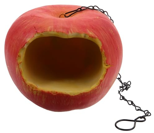 Milisten Comedero para Pájaros Colgante Comedero para Pájaros En Forma De Manzana Dispensador De Agua para Palomas Soporte para Alimentos para Periquitos Contenedor Jaula Accesorios para