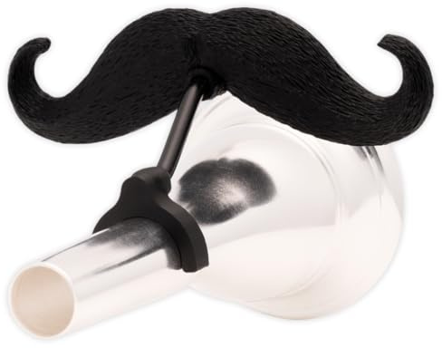 The Original Brasstache 2.0 - New (2024) Clip-on XL Mustache for Brass Mouthpiece, Gift Accessory for Trumpet, Trombone, French Horn, Tuba, Baritone, Euphonium Players (Tuba)