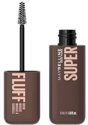 Superfluff Augenbrauen-Mousse, Für super natürliches Volumen mit Flausch-Effekt den ganzen Tag lang, Für volle und definierte Augenbrauen, Maybelline New York, Farbe: 260 Deep Brown