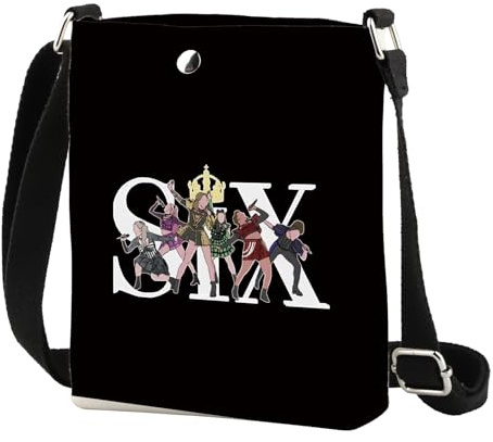 FOTAP Musical Bag Six Broadway Musical Inspired Zipper Makeup Bag For Musical Lover Broadway Fan Gift (Six CR)