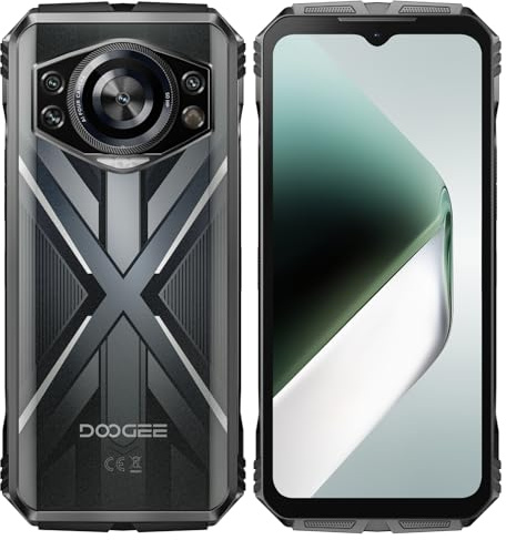 DOOGEE S Cyber Pro Téléphone Incassable, Batterie 10800mAh Téléphone Portable Incassable 32Go+512Go/2To TF, 6.6’’ FHD+ 120Hz, 50MP+32MP, 4G Dual SIM, NFC/Face ID/GPS/IP68/IP69K