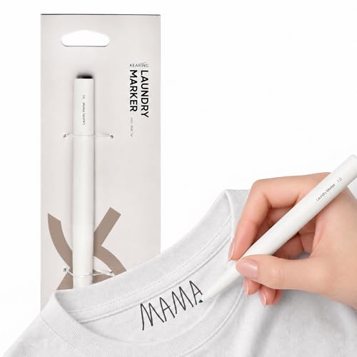 KEARING 1.00mm Fine Tip Laundry Marker - Permanent Fabric Clothing Pen | Washable permanent clothing marker for school uniforms, daycare and nursing homes. Non-toxic, quick-drying name label pen.