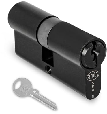 Amig - Låscylinder - Storlek: 70 mm (35-35) - 6 stift - Anti-dricks- och stötskyddssystem - Borrskydd - Inkluderar 3 nycklar - 65 mm fästskruv