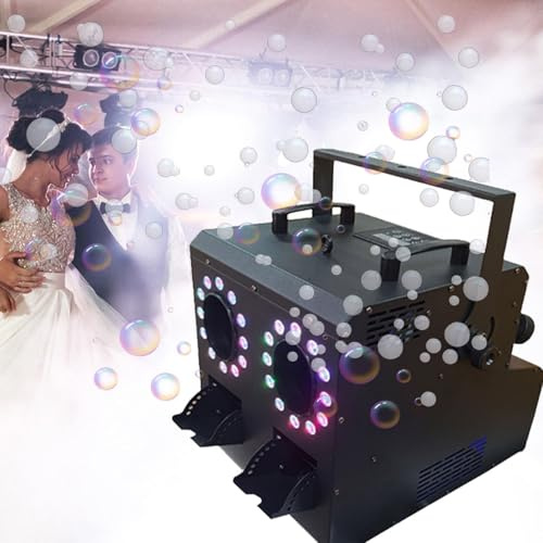 Machine Bulles Fumée,Machine Brouillard Et Bulles Avec 16 LED, Machine Brouillard Professionnelle,Machine Bulles Fumée Commerciale,Triple Effet : Spectacle Lumière,Fumée Et Bulles,A