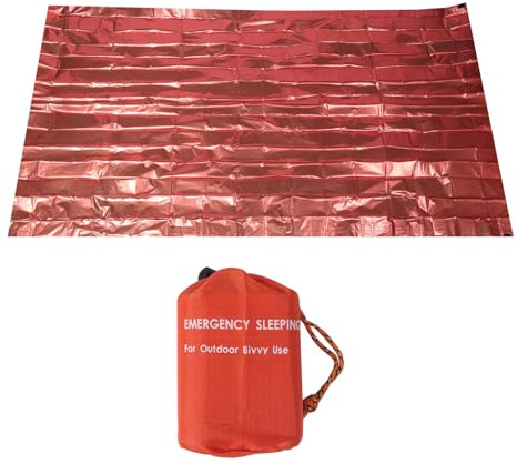 Cpolebev Notfall Schlaf Sack 2 Personen Survival Schlafsäcke Thermal Bivy Sack Notfall Decke für Camping Wandern