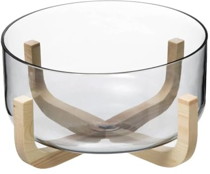 Paris Prix Secret de Gourmet - Saladier Rond en Verre Arha 28cm Gris