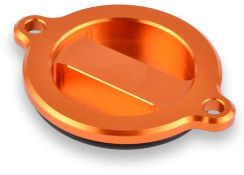 Tapa de Cobertura del Filtro de Aceite Compatible con EXC 450 500 SXF 690 990 1050 1190 1290 SMC Adventure RC 125 200 390 Modelos(Orange)