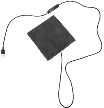WEKAMOS USB Heizkissen für Kleintiere mit Temperaturregelung, Schwarz | Kohlefaser, für Chinchillas und Meerschweinchen, Wintereinsatz in Tierhandlungen und Zuchtbetrieben