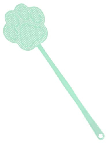Jenngaoo Matamoscas de Plástico con Forma de Pie de Oso, Mango Largo Diseño Reforzado Material PP Duradero para Uso en Interiores y Exteriores