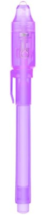Stylos à encre invisible – Marqueurs pour enfants, stylo disparaissant | Marqueur UV magique avec lumière UV pour remplir des sacs de fête, écrire des informations secrètes
