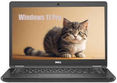 Dell Latitude 5480 Computer portatile professionale, Intel Core i5-6300U,14 (1366x768), 8 GB di RAM, SSD 256 GB, tastiera QWERTY americana, Windows 11 Pro (ricondizionato)