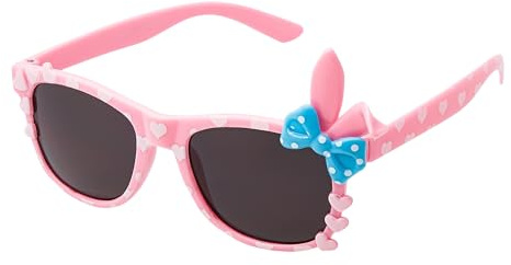 Ultra Bunny Bow Kids Sunglasses for Girls Ages 3-9, UV400 Protection with Microfibre Case - Retro Oval Shades in 5 Colours