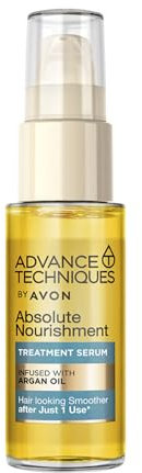 Avon Advance Techniques Absolute Nourishment Argan Hair Serum 30ml, Multi-Tasking Hair Treatment, Formulated with Argan Oil, Restores Shine and Health to Damaged Hair, Cruelty Free