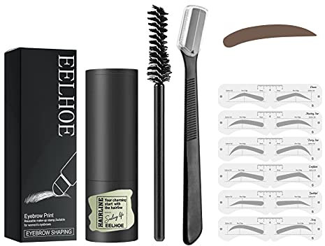 Timbro per Sopracciglia Impermeabile, Kit per Modellare Il Timbro per Sopracciglia Definitore per Sopracciglia, Matita per Ombretti Attaccatura dei Capelli, Strumenti per il Trucco