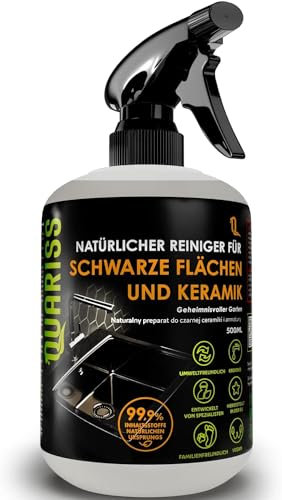 QUARISS Natürlicher Reiniger für Schwarze Armaturen und Keramik - Badreiniger Kalkreiniger Dusche Stark für Waschbecken Wasserhahn Bad Duschkopf Fliesen Armaturenreiniger Geheimnisvoller Garten 0,5 L
