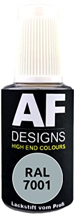 Alex Flittner Designs Lackstift RAL 7001 Silbergrau stumpfmatt 20ml Reparaturstift Acryl Retuschierlack Reparaturlack Holz Metall Möbel Bad