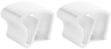 Estika Jalousien Click, Universalhalter für Aluminium-Jalousien, Klemmträger, Klemmhalter Einfache Montage ohne Bohren - Weiß - 2 Stück