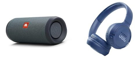 JBL Flip Essential 2 Speaker Bluetooth Portatile, Cassa Altoparlante Wireless Impermeabile IPX7 & Tune 510BT Cuffie On-Ear Wireless, Bluetooth 5.0, Pieghevole, Microfono Integrato