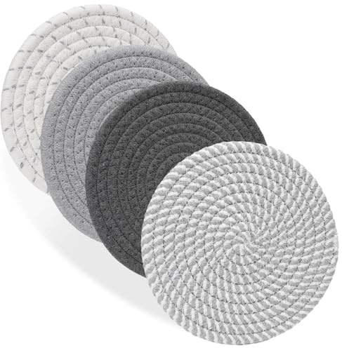 Billbotk 7 Trivets for Dishes, Pots and Pans, 4 Heat Resistant Hot Pads, Pot Holders for Kitchen, Plate Mats for Countertops, Table, Home Essentials, Farmhouse Decor