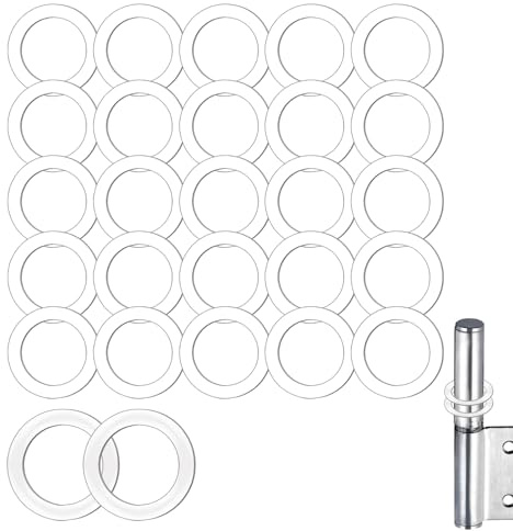 lumcov 60 Piezas Anillos de Plástico para Bisagras de Puerta, Ojales para Bisagras de Puerta de Plástico Tamaño 10,0 x 15,0 x 1 mm, Anillos de Montaje sin Signos de Desgaste