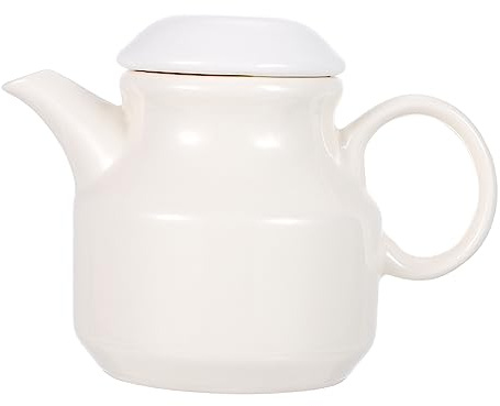 BESTonZON Ceramic Sauce Serving Jar Lid and Handle for Home Sauce Pitcher Restaurant Condiment Cup Use as Milk Container in Kitchen