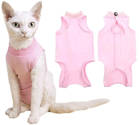 1 Stück Erholung Anzug für Katzen Operation, Katzenbody, Anzug für Haustierchirurgie, Anzug für Die Wundchirurgie bei Katzen, für Katzen Nach der Operation Pyjama-Anzug Tragen