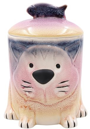 Lesser & Pavey Faithful Friends Cat Food Storage Canister | Kitchen Essential, Lidded Design, Multi Purpose Storage, Decorative Finish, Everyday Kitchen Use, Gift Ready
