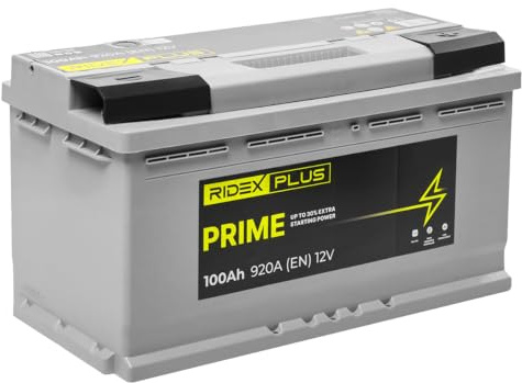 RIDEX PLUS 1S0023P Prime Autobatterie 100Ah 920A 12V Starterbatterie DIN/ISO L5 ersetzt Batterie 95Ah 90Ah