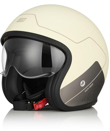 ORIGINE Jet-Motorradhelm mit Schutzbrille, ECE 22-06-Zulassung
