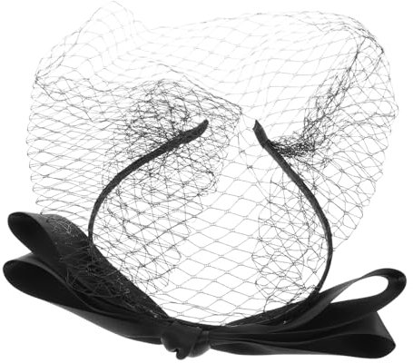 VALICLUD Retro Haarschmuck Mit Netz-veil Und Schwarzem Schleifenakzent Für Hochzeiten Bälle Beerdigungen Und Kirchenveranstaltungen Modischer Kopfschmuck Für