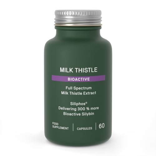 Natroceutics Milk Thistle Bioactive, High Strength Silymarin with Siliphos® Phytosome, Full-Spectrum Milk Thistle for Enhanced Absorption, Liver & Detoxification Support, Vegan, 60 Capsules