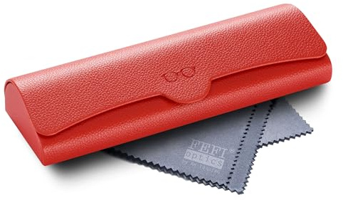 FEFI Premium Brillenetui Hardcase aus Kunstleder mit Magnetverschluss – Elegantes Design, klassisch und modern, für Sehbrillen, Lesebrillen & Sonnenbrillen – Inkl. Mikrofasertuch