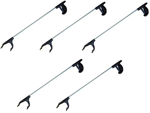 Provance 5 Stück Greifzange für Senioren Müllzange Kinder Müllgreifer Zange Greifer Greifzange Müll Gripzange Müllsammelzange Greifhilfe Gripper Alu 76 cm