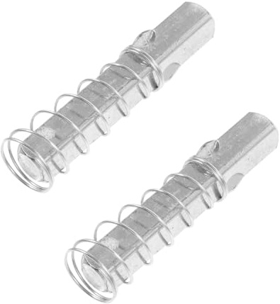 NUOBESTY Lot De 2 Axes De Porte À Ressort De Compression Barre D'Axe De Porte Axe De Porte Avec Ressort Axe De Remplacement Pour Bouton De Porte Acier Inoxydable Argenté