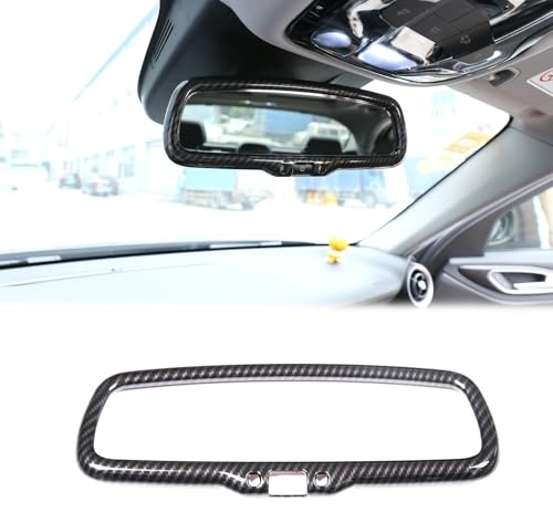 PIUGILH Telaio retrovisore interno auto adatto per Alfa Romeo Giulia 2017-2020, copertura dello specchio interno per Alfa Romeo Giulia accessori interni