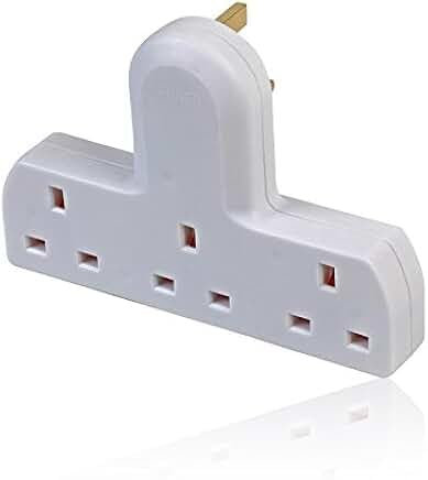 Plug Extender Socket 3 Way Multi Plug Adapter Uk Surge Protector Extension Plug Triple Gang 3 Outlet Multiplug Socket Adapter For Home Kitchen & Office 13A White
