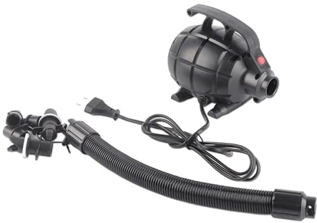 Gugxiom Pompa elettrica per gonfiabili, pompa elettrica con 3 diversi ugelli, pompa ad aria portatile per materassi ad aria, piscine per bambini e giocattoli